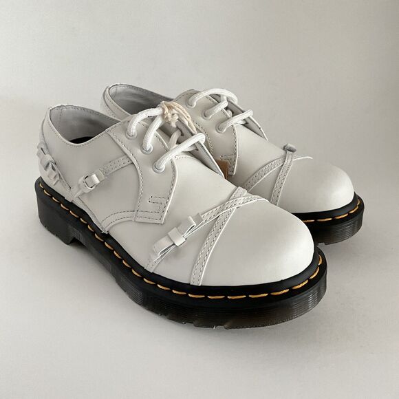 Dr. Martens Oxfords White Leather 1461 Bow 3-Eye Lace-up 5 - Picture 11 of 11